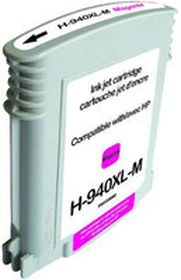 COMPATIBLE HP - 940XL / C4908 Magenta (28 ml) Cartouche remanufacturée HP avec puce